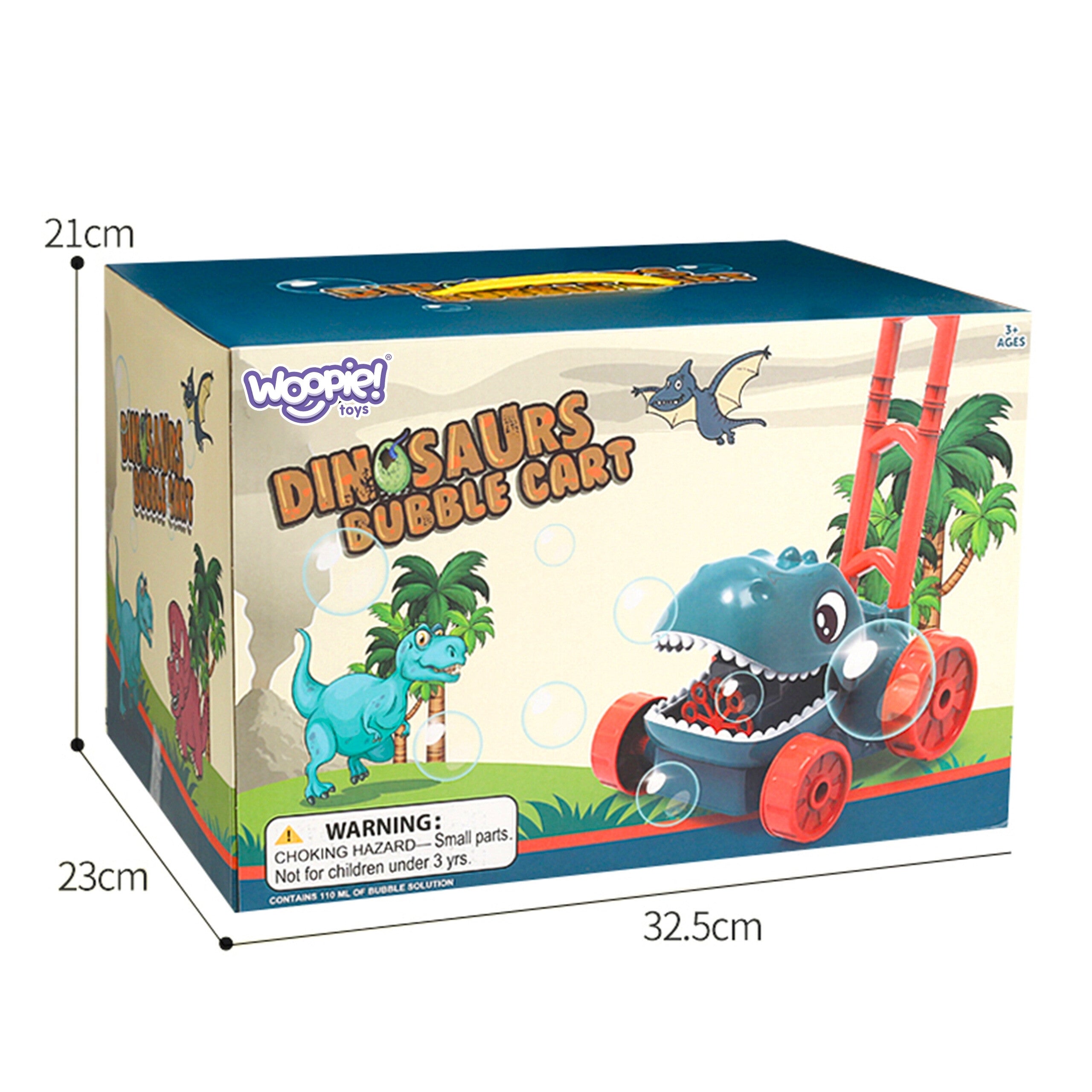 WOOPIE Kosiarka Ogrodowa Dino na Bańki Mydlane Dinozaur + Płyn