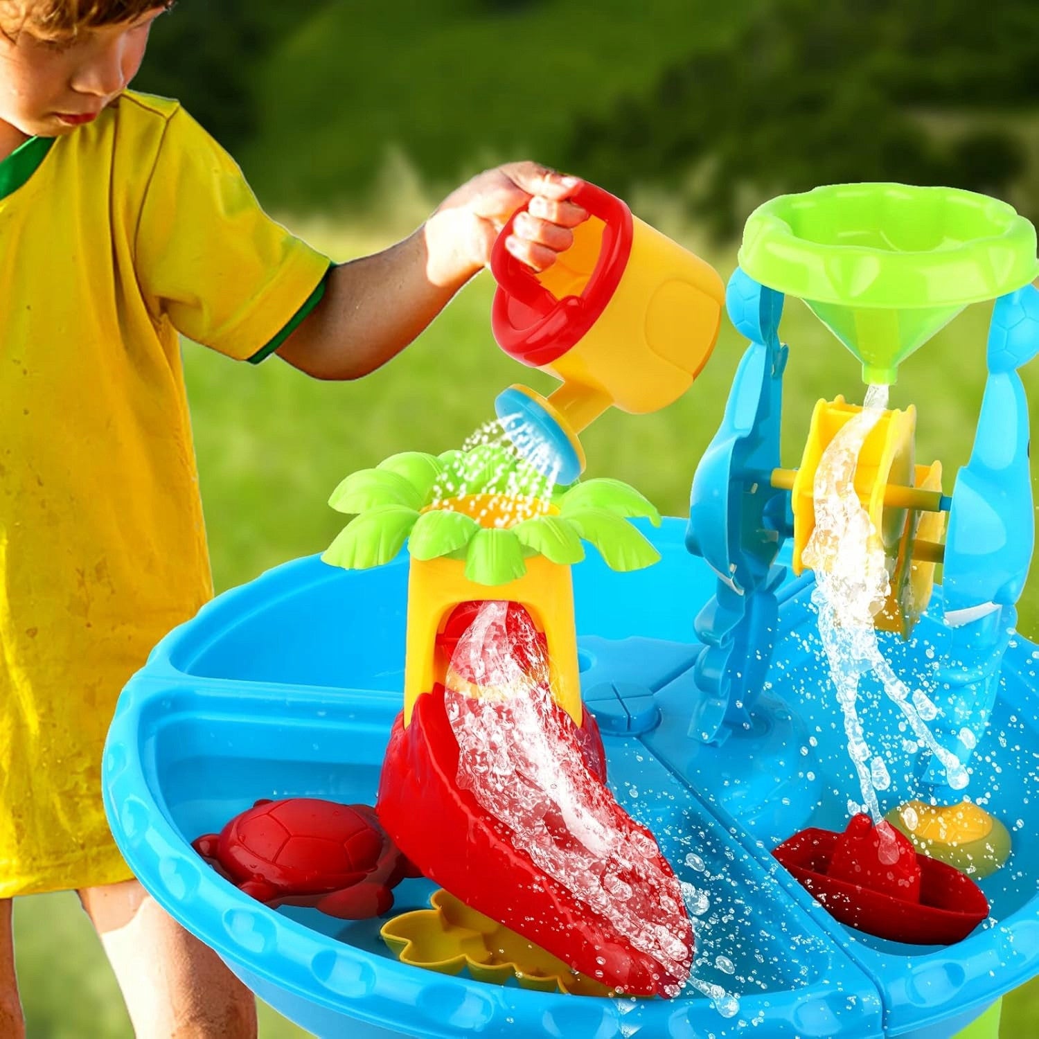 WOOPIE Stolik Wodny 2w1 Piaskownica z Krzesełkiem Aquapark z Delfinem