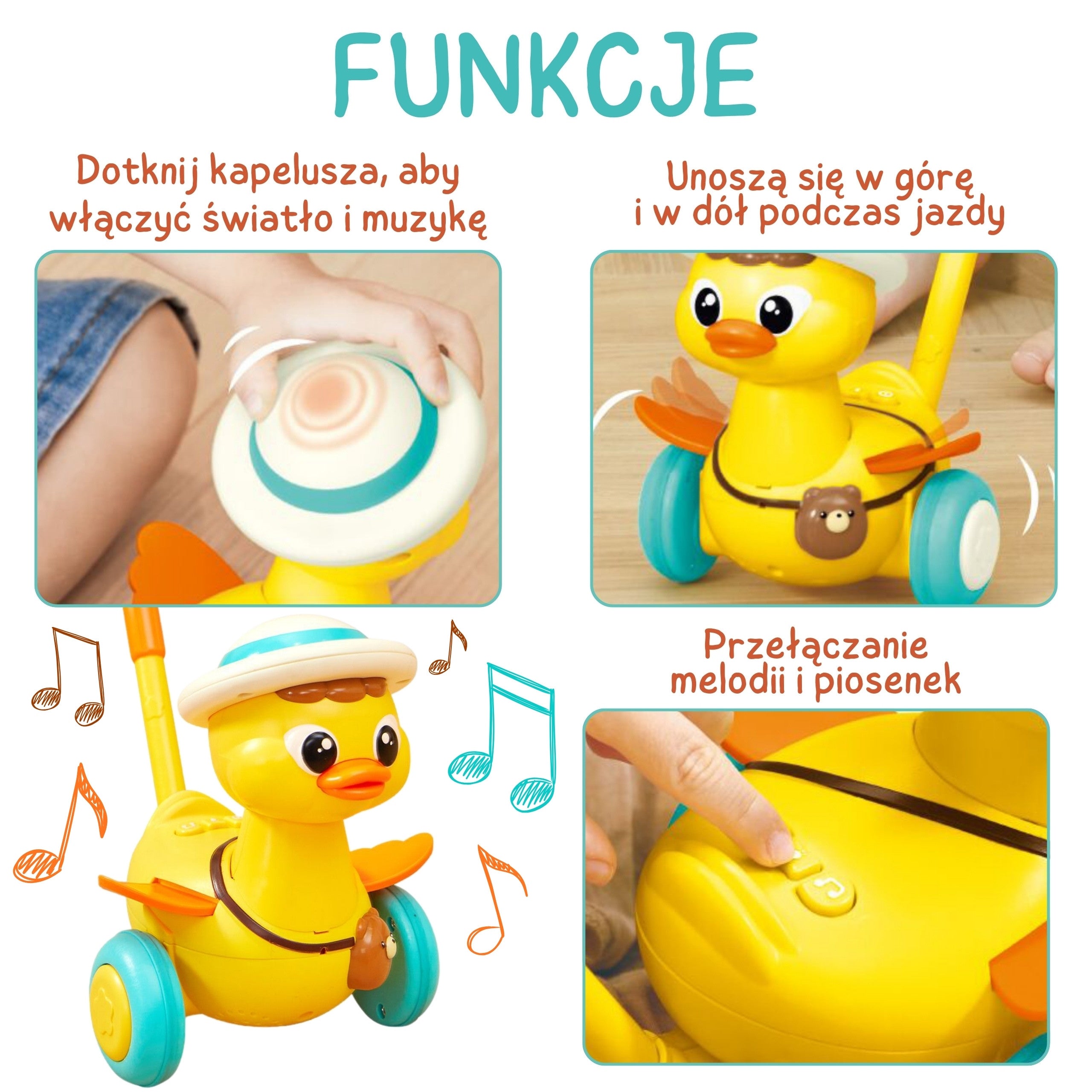 WOOPIE Pchacz na Kijku Kaczuszka Efekty Dźwiękowe i Świetlne