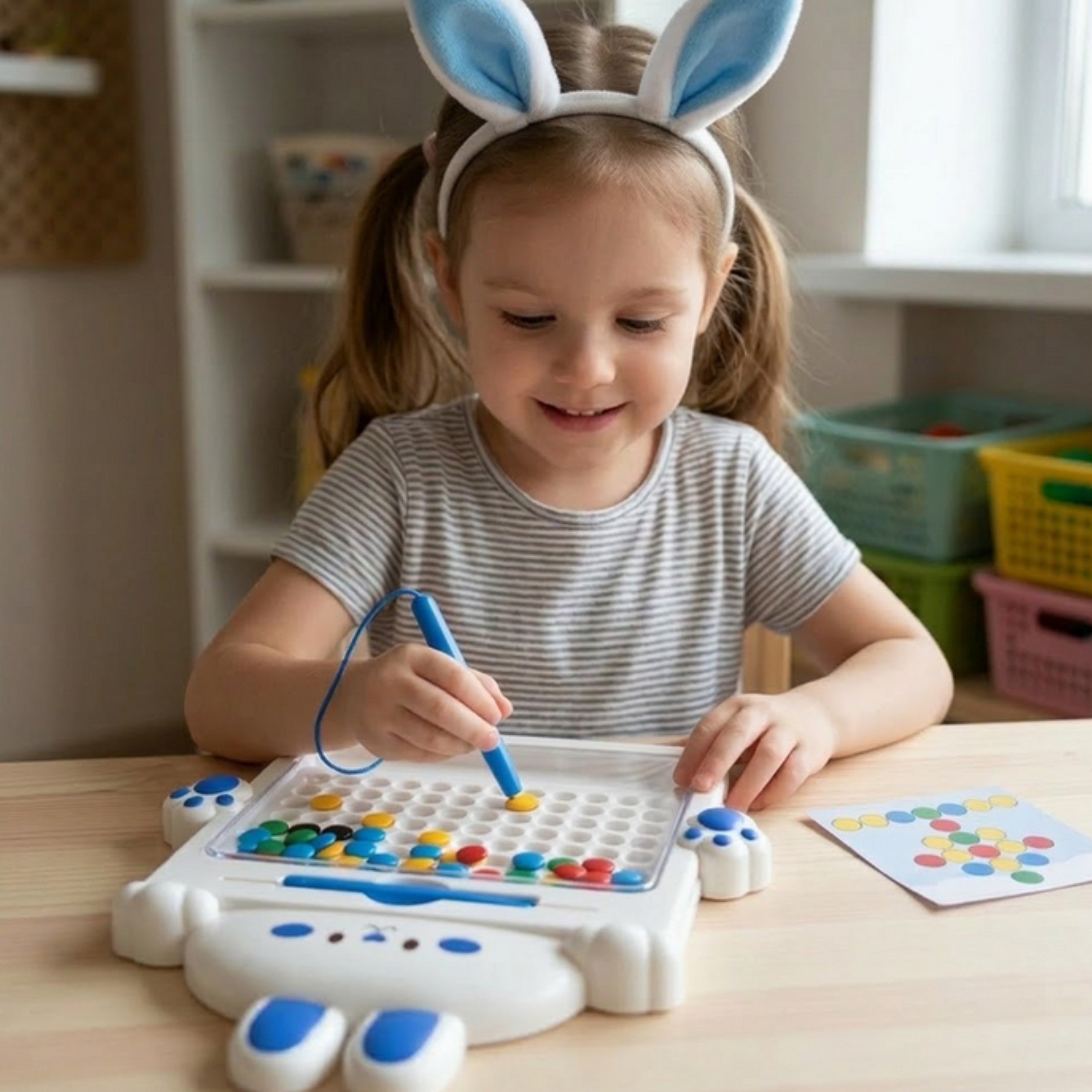 WOOPIE Tablica Magnetyczna dla Dzieci Montessori MagPad Królik