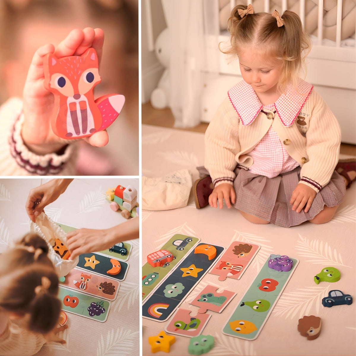 WOOPIE GREEN Układanka Sensoryczna Memory Kształty FSC