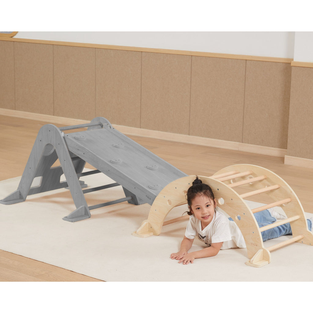 VIGA Drewniany Bujak Naturalny Montessori
