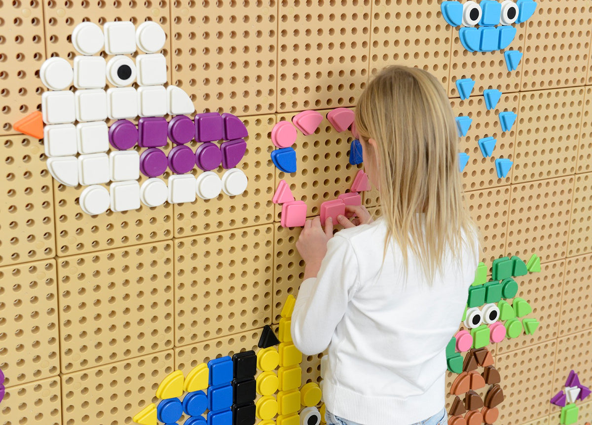 MASTERKIDZ Zestaw Kołeczki w kształcie figur geometrycznych 64szt do tablic STEM
