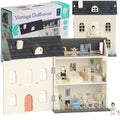 CLASSIC WORLD Drewniany Domek dla Lalek Mebelki Vintage Duży Akcesoria 36el
