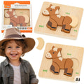 VIGA Drewniane Puzzle - Mój Przyjaciel Konik