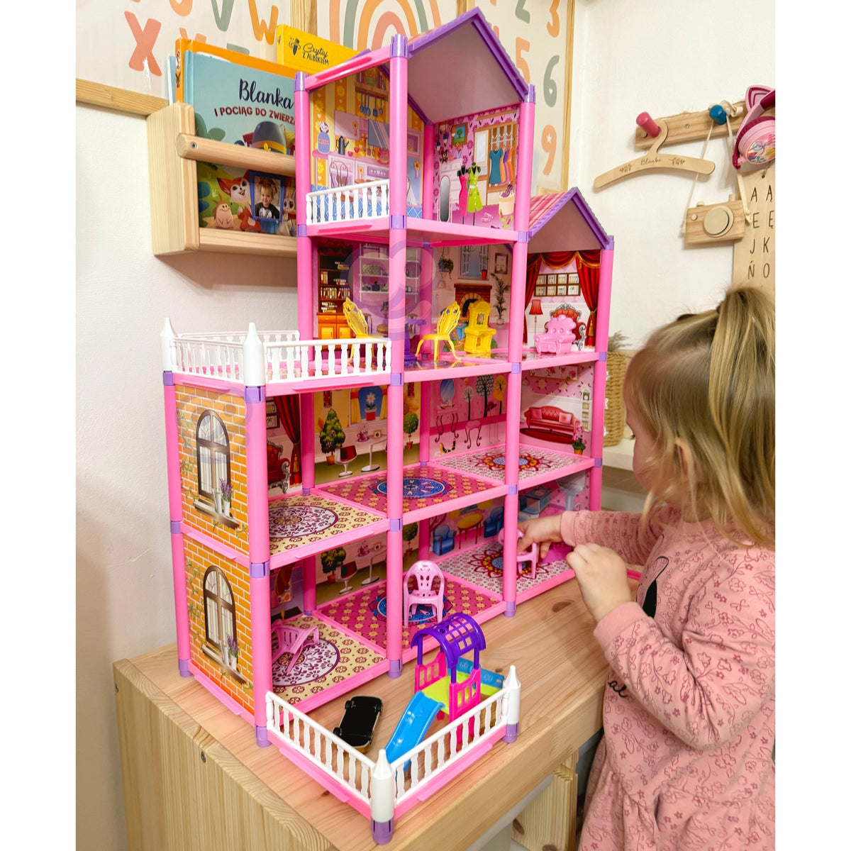 WOOPIE Mega Willa Domek dla Lalek LOVELY HOUSE 194 el.