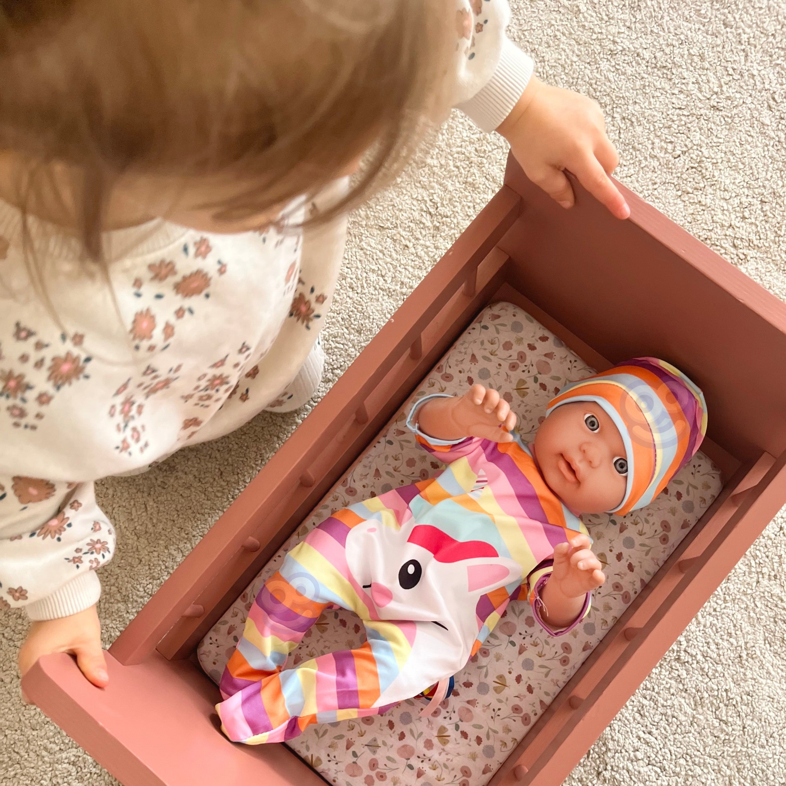 WOOPIE ROYAL Ubranko dla Lalki Zestaw Pajacyk Body Jednorożec Czapeczka 43-46 cm
