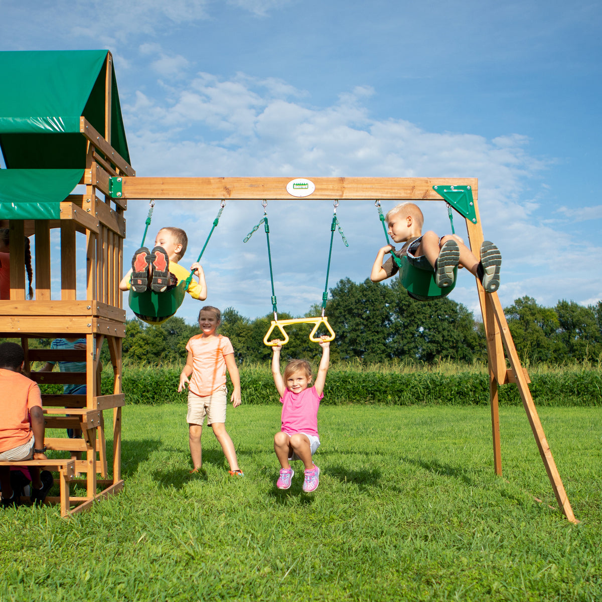 BACKYARD DISCOVERY Belmont Drewniany Plac Zabaw 6w1