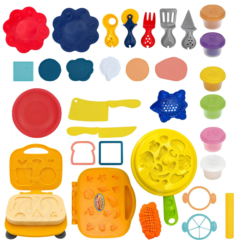 WOOPIE Ciastolina Gofrownica Kuchnia Zestaw Akcesoria 39el
