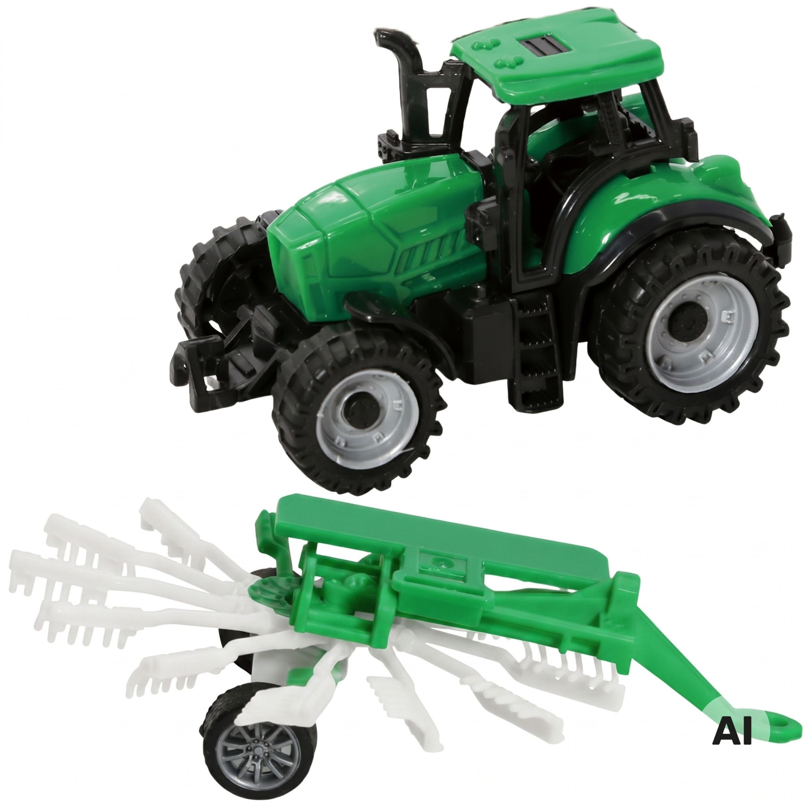Woopie Traktor Rolniczy ze Zgrabiarką Maszyna Rolnicza dla Dzieci