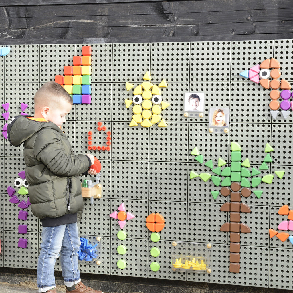 MASTERKIDZ Zestaw Kołeczki w kształcie figur geometrycznych 64szt do tablic STEM