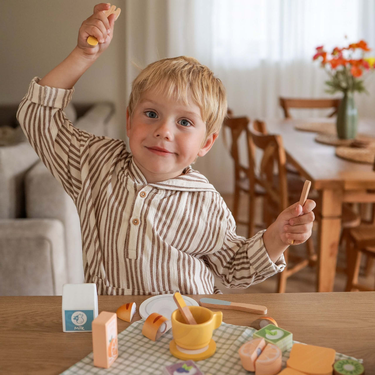 TOOKY TOY Zestaw Piknikowy Jedzenie Do Krojenia Na Rzepy Zestaw Śniadaniowy