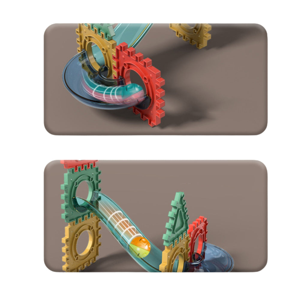 WOOPIE Klocki Konstrukcyjne 3D Zestaw Edukacyjny Tor Kulkowy 128el.