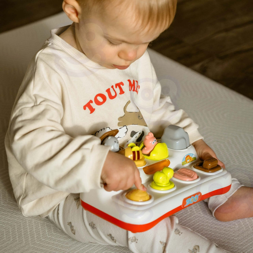 WOOPIE BABY Zabawka Edukacyjna Wyskakujące Zwierzątka ZOO Pop Up