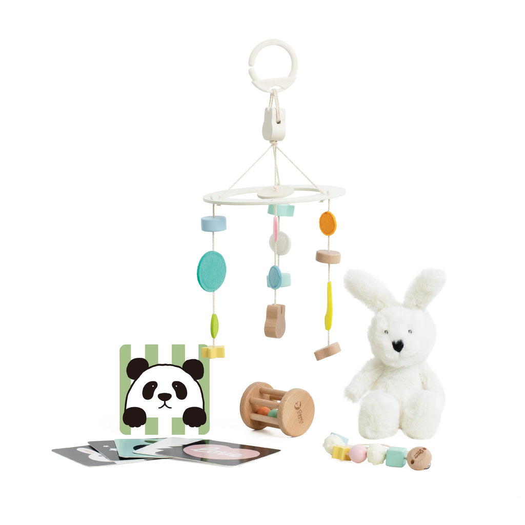 CLASSIC WORLD Prezent dla Niemowlaka Box Baby Shower Gryzak Przytulanka