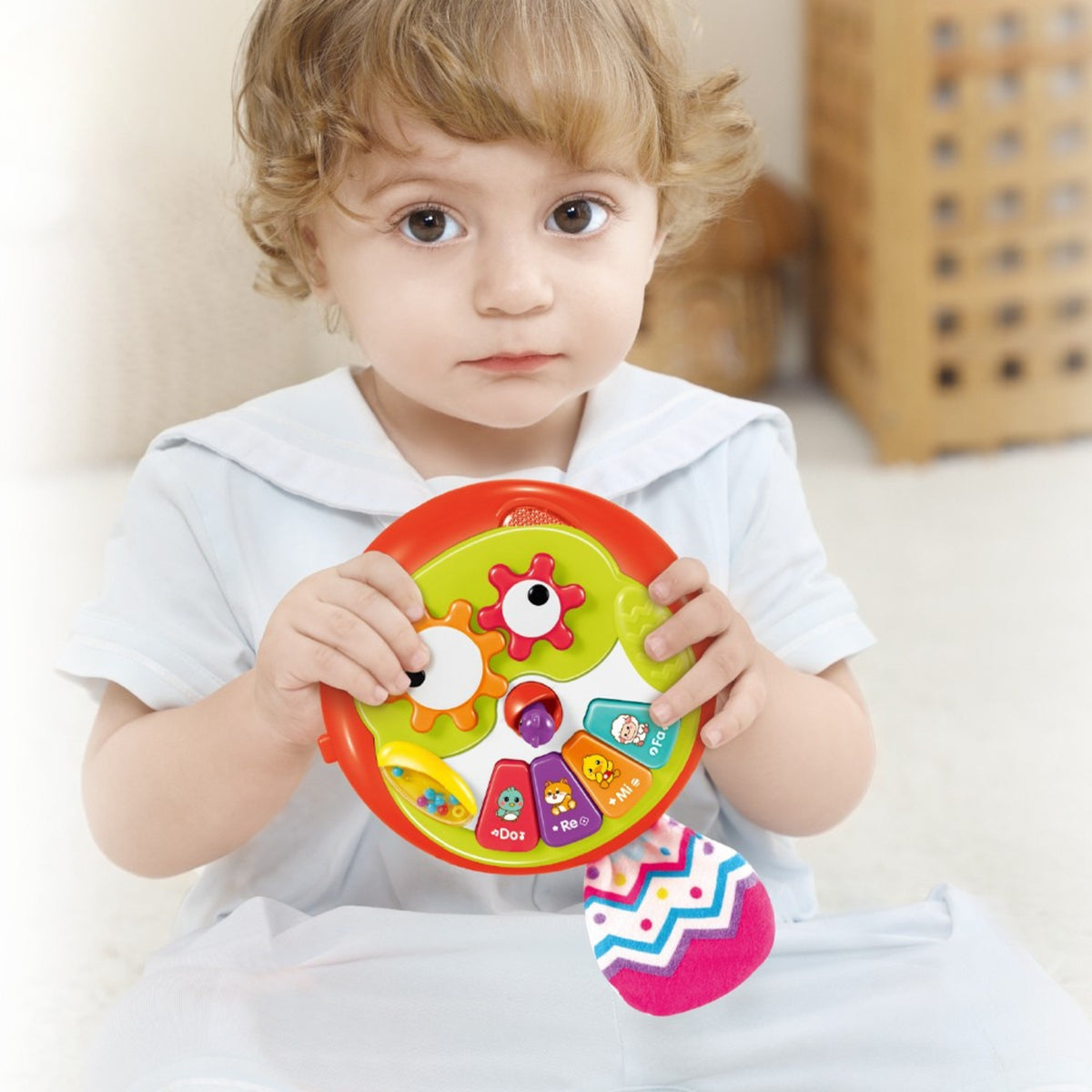 WOOPIE BABY Interaktywna Zabawka Sowa Pianinko z Szeleszczącym Ogonem