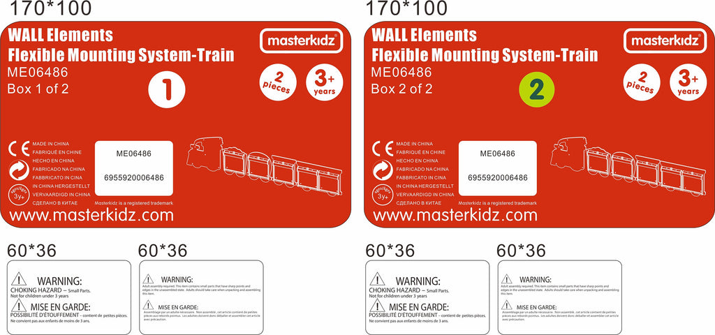 MASTERKIDZ System Do Montażu 5 Tablic Masterkidz Flex - Pociąg