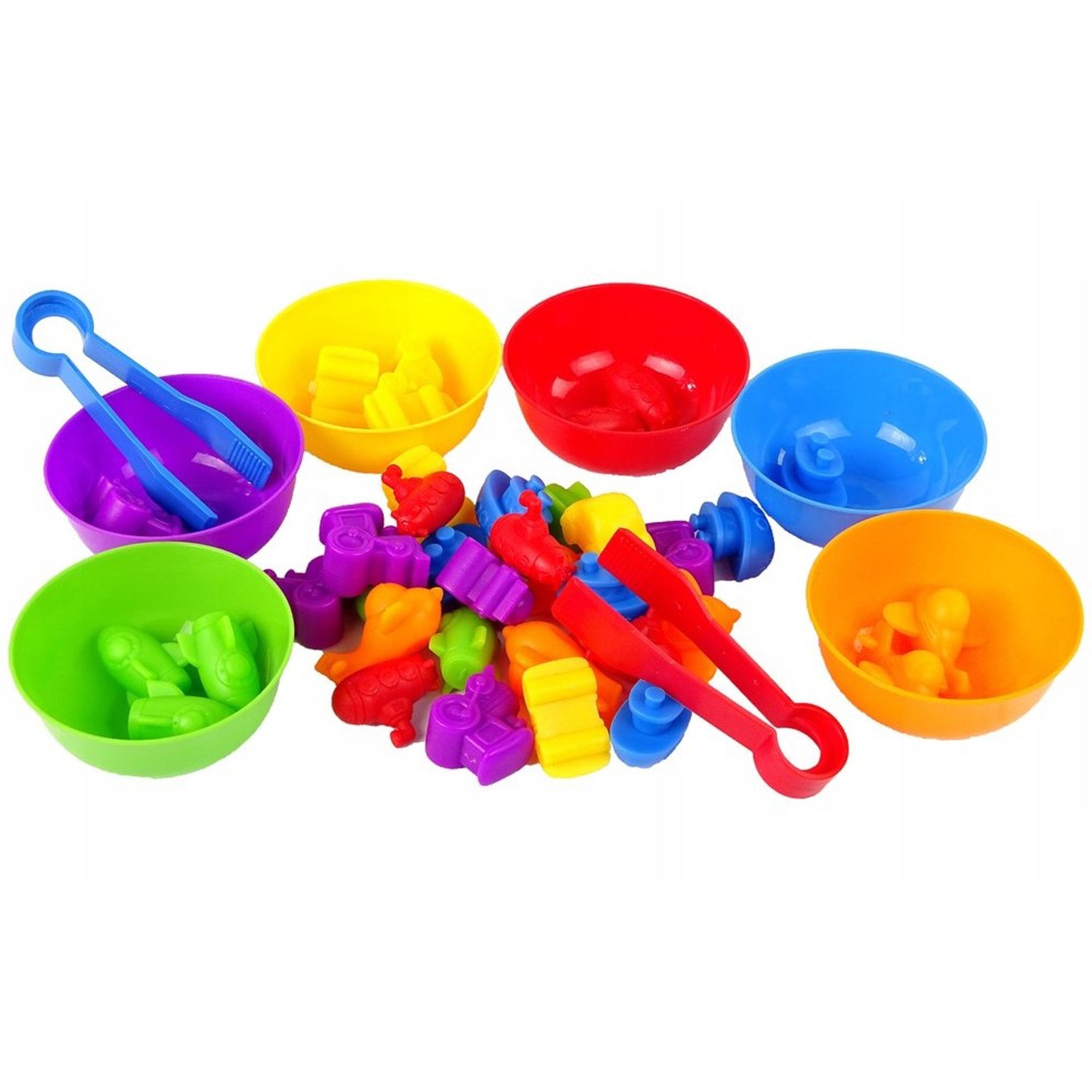WOOPIE Gra Edukacyjna Montessori Sorter Kolorów Pojazdy 44 el.