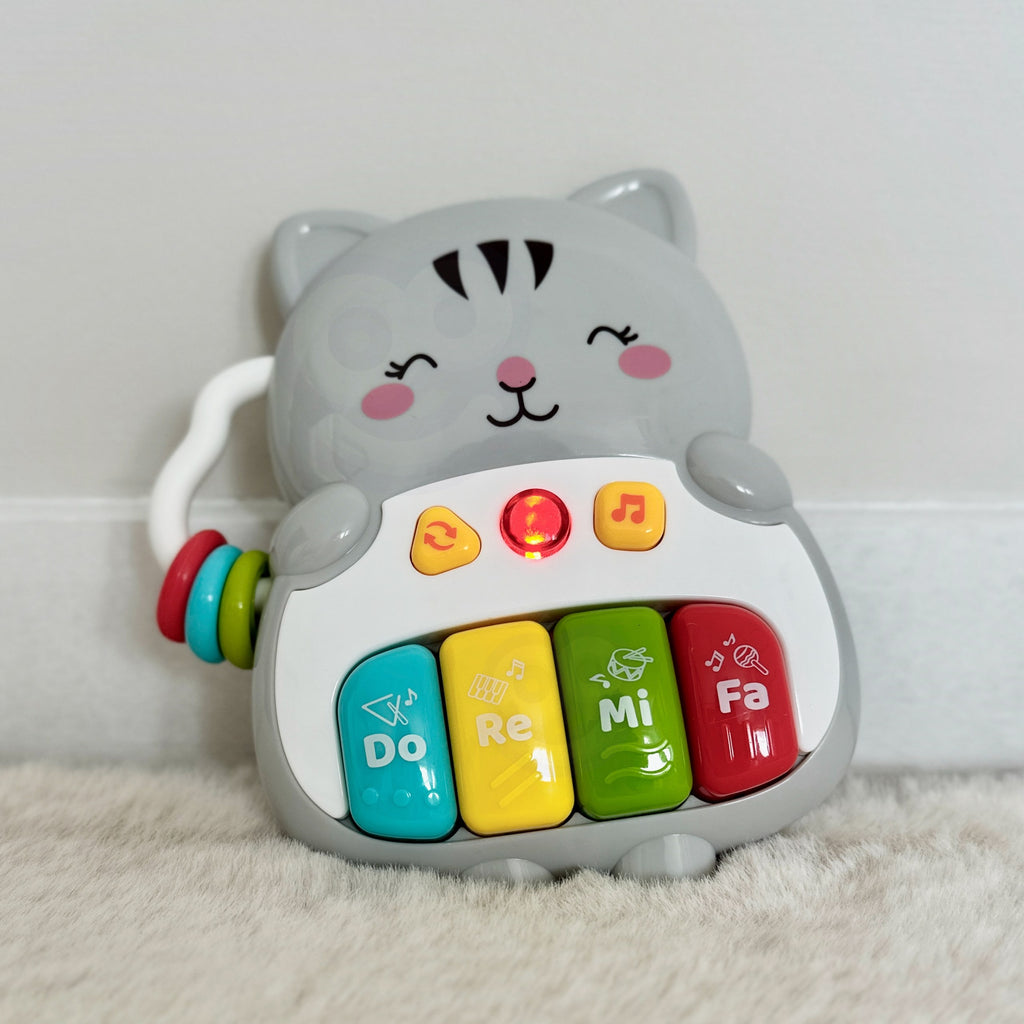 WOOPIE BABY Pianinko Interaktywne Kotek Muzyczne Organki Dźwięki Światło 18m+