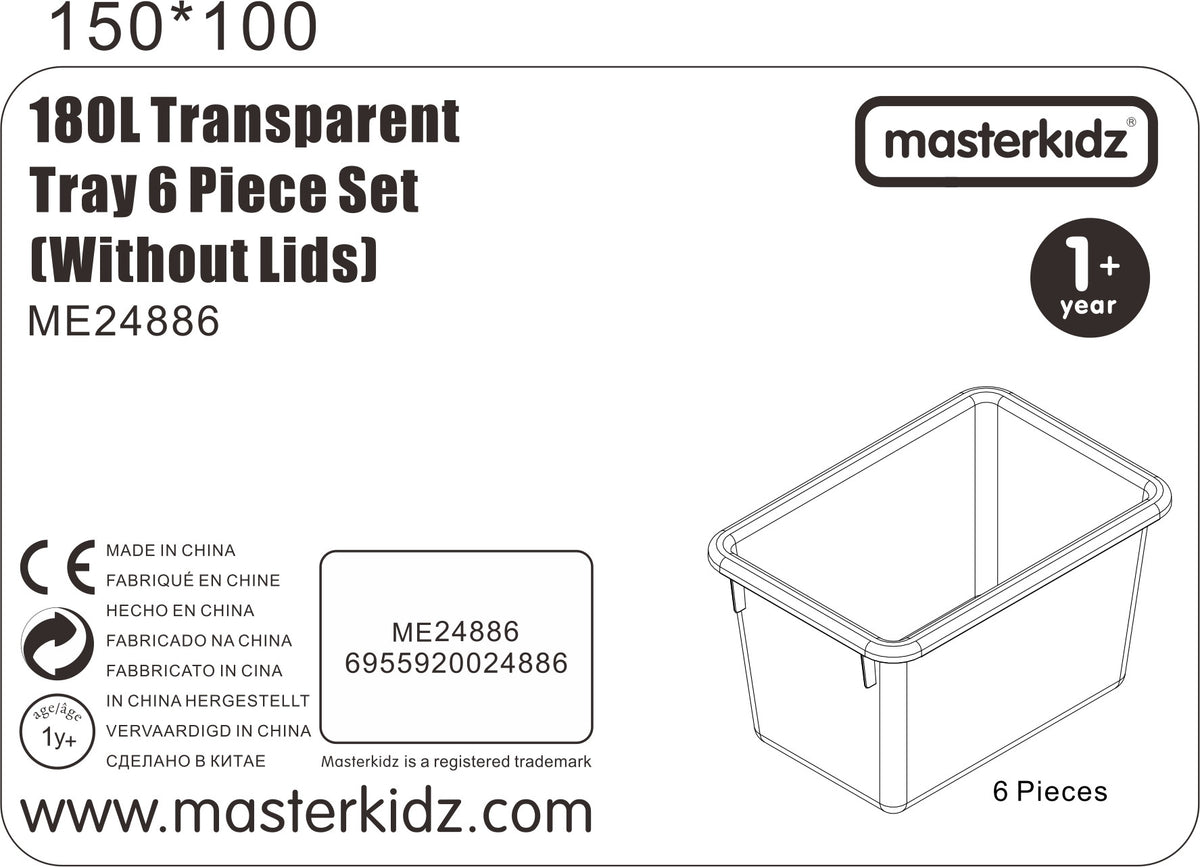 MASTERKIDZ Akrylowe Pojemniki Na Elementy Do Tablicy STEM 6 Sztuk
