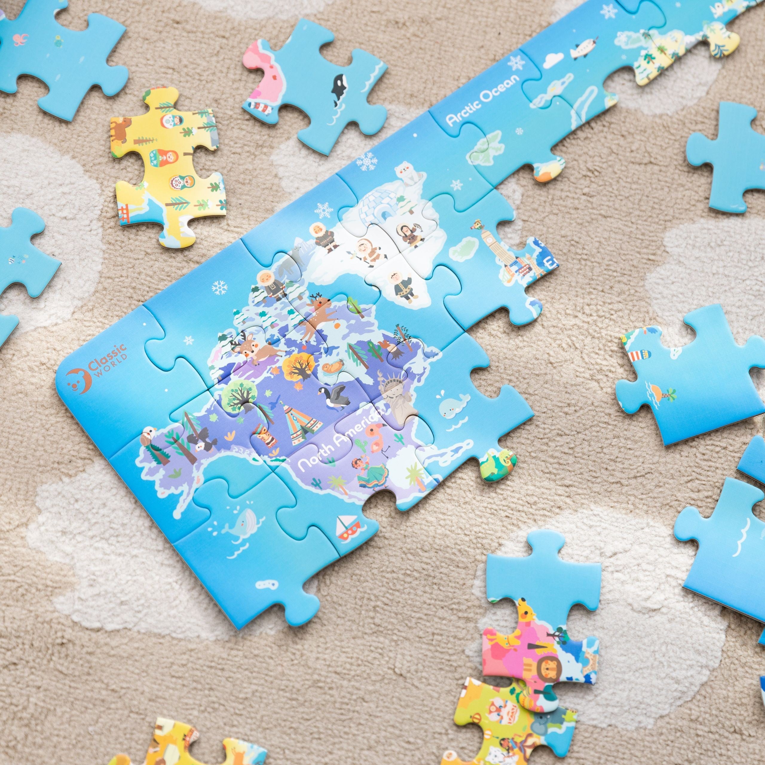 CLASSIC WORLD Puzzle Mapa Świata