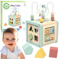 WOOPIE GREEN Drewniana Kostka Aktywności Multifunkcyjna Edukacyjna Sorter