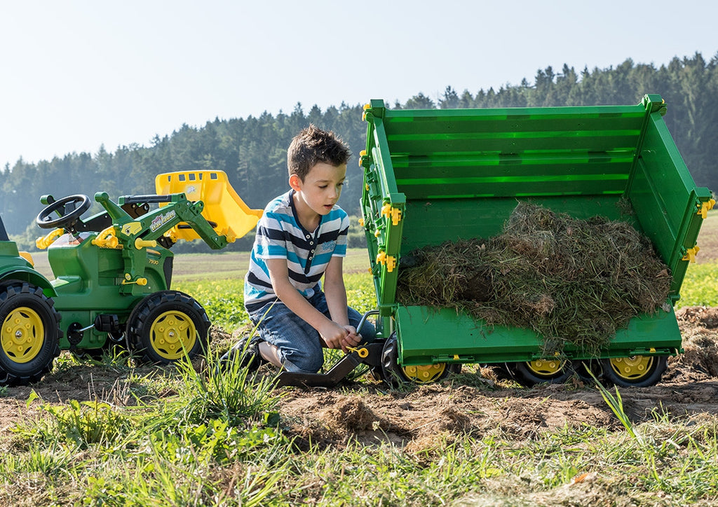 Rolly Toys rollyMulti Trailer -  Przyczepa Wywrotka Rolly Multi John Deere 3 osiowa