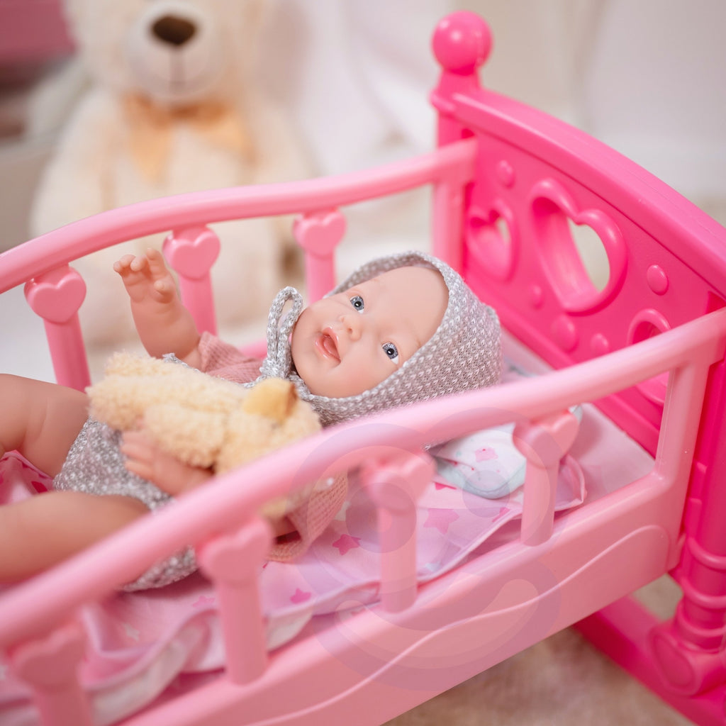 WOOPIE ROYAL Lalka Bobas 36 cm w Ubranku z Misiem Akcesoria do Karmienia