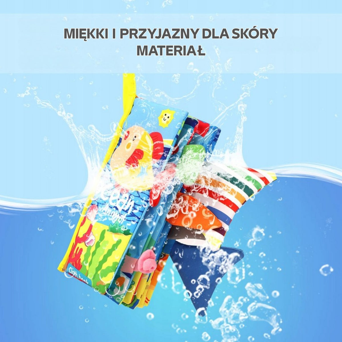 WOOPIE BABY Książeczka z Ogonkami Zwierząt Morskich Materiałowa Szeleszcząca