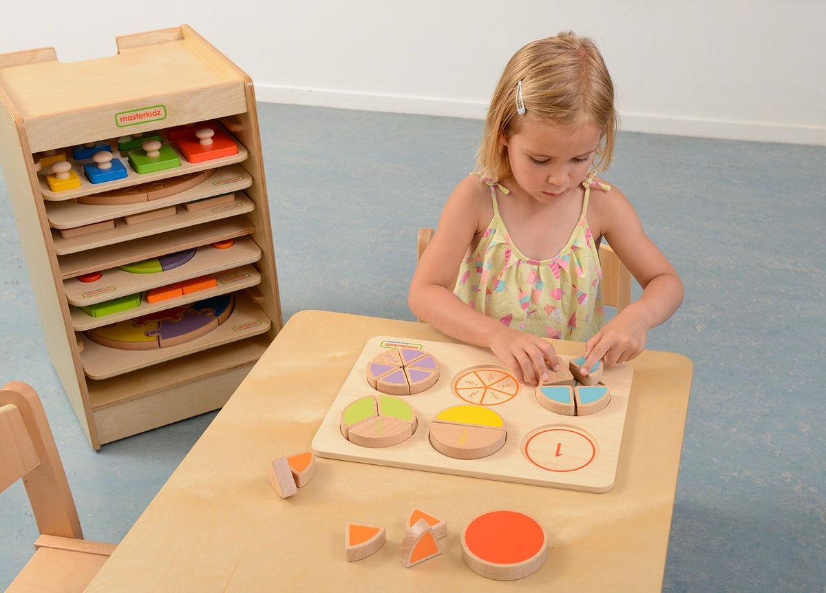 MASTERKIDZ Drewniana Układanka Matematyczna Ułamki