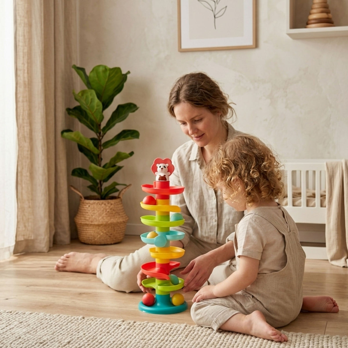 WOOPIE BABY Kulodrom Tor Kulkowy Zestaw Spirala + 6 Kulek