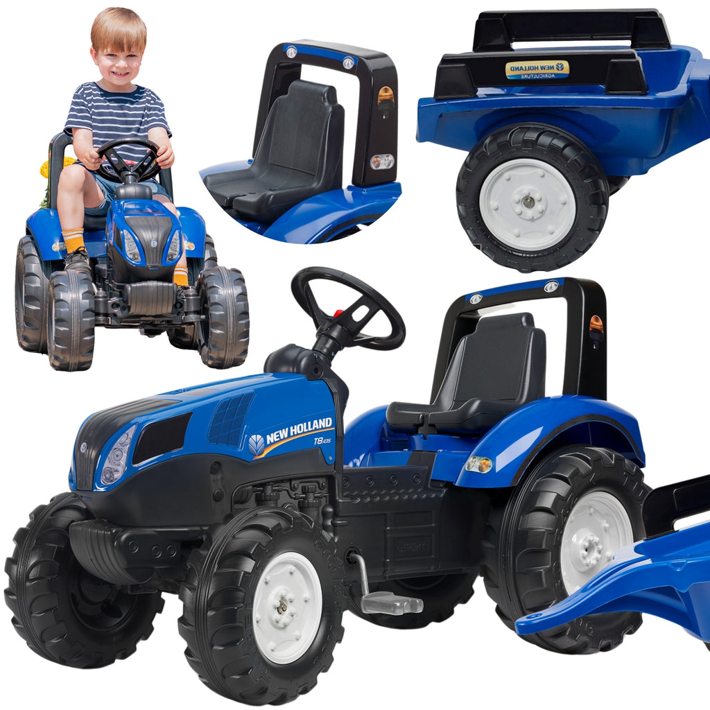 FALK Traktor na Pedały New Holland T8 z Przyczepą 3-7 lat
