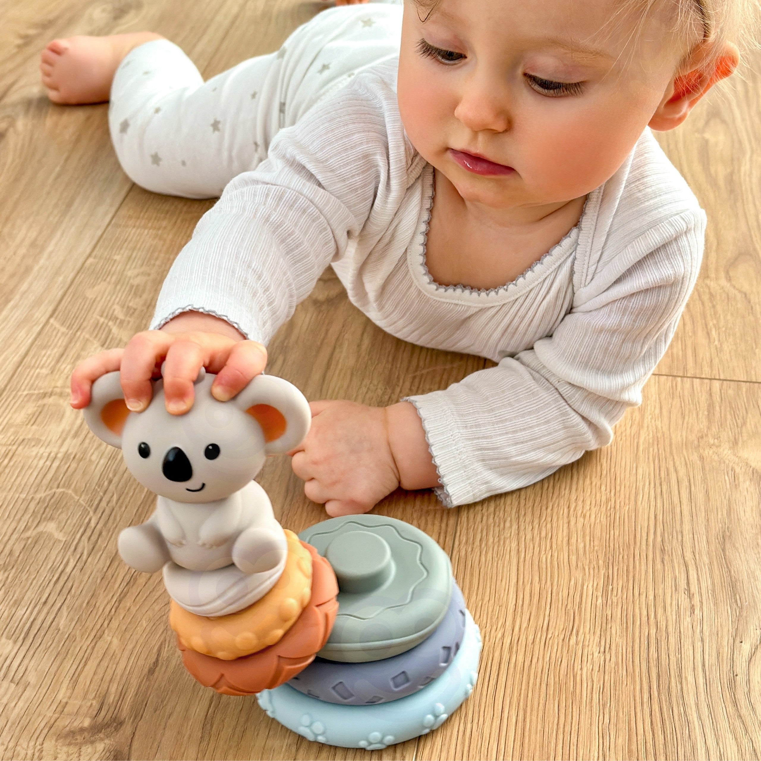 WOOPIE BABY Zestaw Edukacyjna Piramidka Koala 2w1 Gryzak