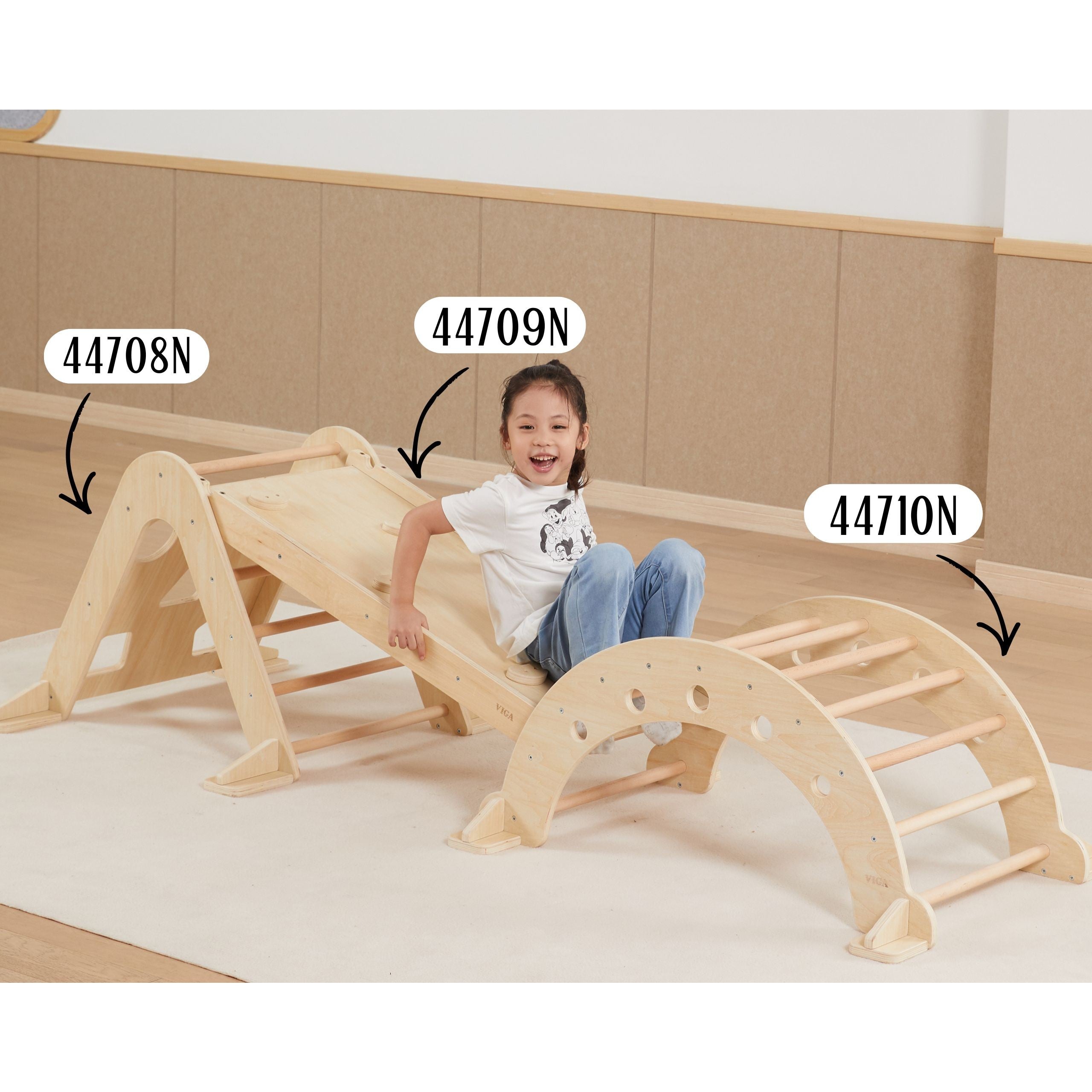 VIGA Drewniany Bujak Naturalny Montessori