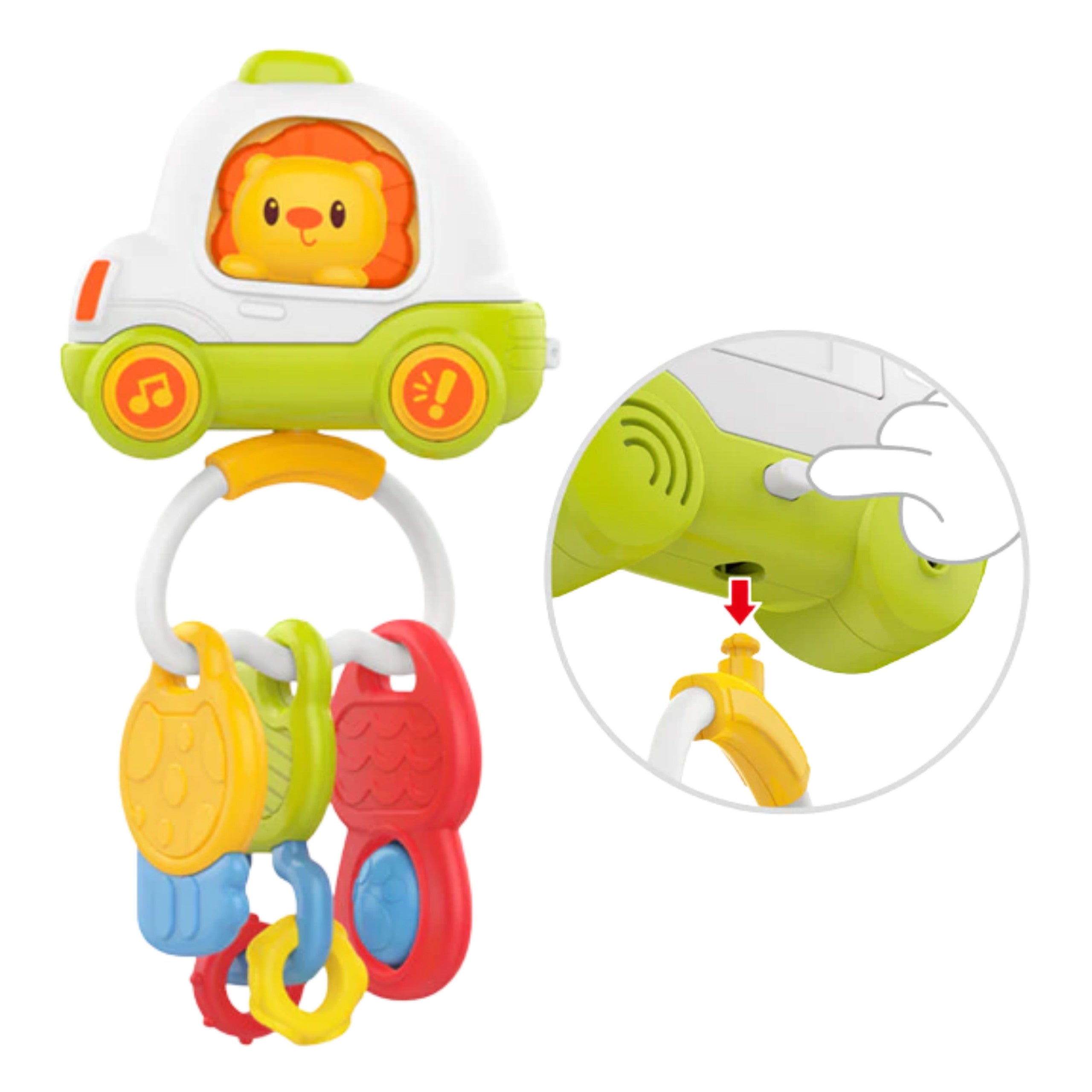 Woopie Baby Zabawka Interaktywna Pilot Samochodzik z Kluczykami Grzechotka Gryzak
