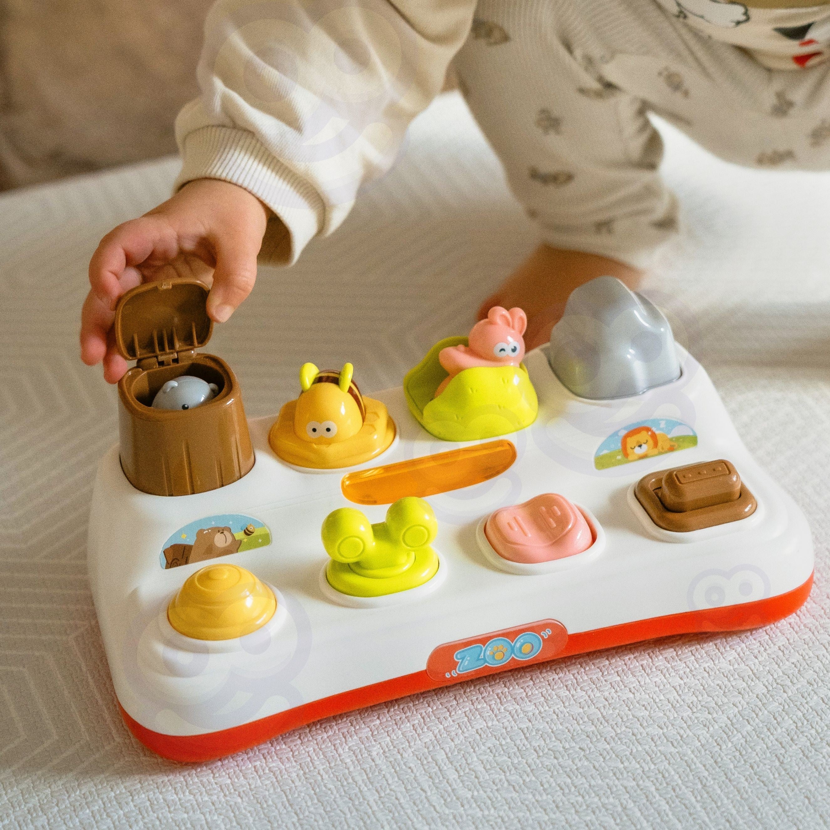 WOOPIE BABY Zabawka Edukacyjna Wyskakujące Zwierzątka ZOO Pop Up