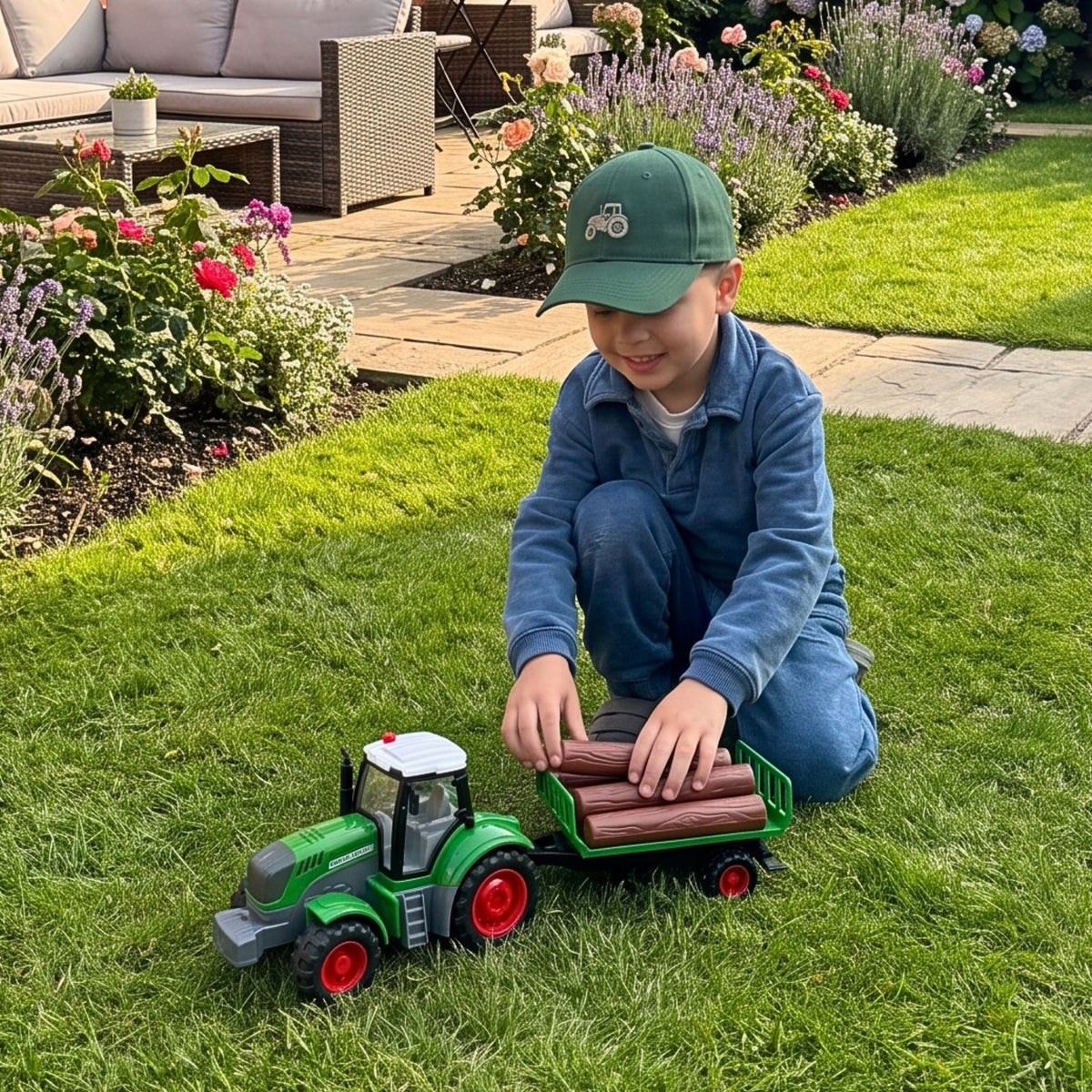 WOOPIE Traktor z Przyczepą na Pilota Sterowany RC - Skala 1:24