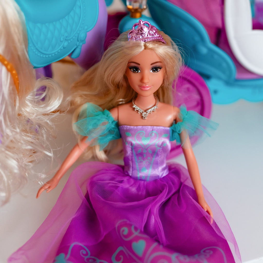 WOOPIE ROYAL Lalka Księżniczka Lily i Magiczny Powóz Karoca Akcesoria