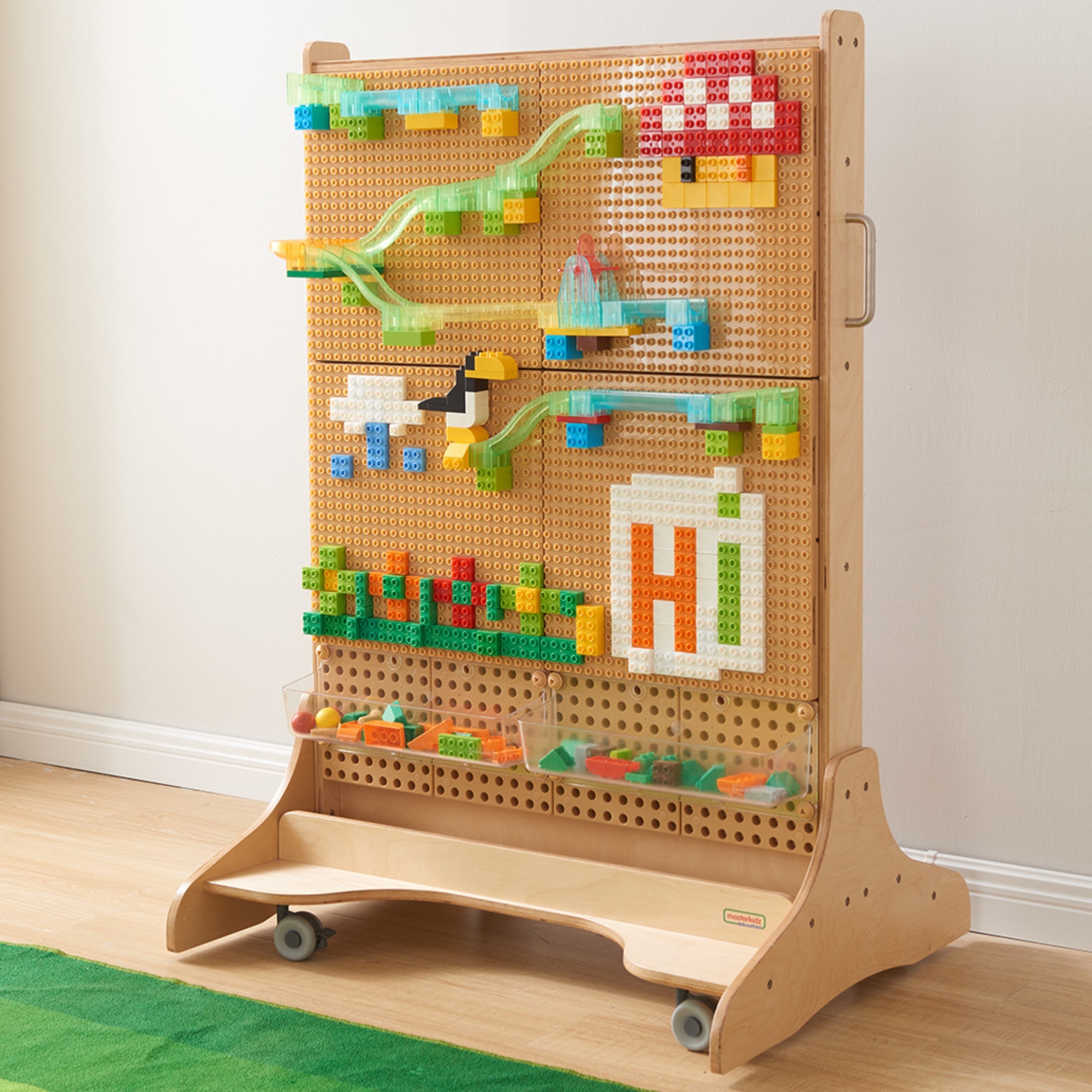 MASTERKIDZ Zestaw Klocków Konstrukcyjnych STEM 135 el. z Nakładką na Panel 4 szt.