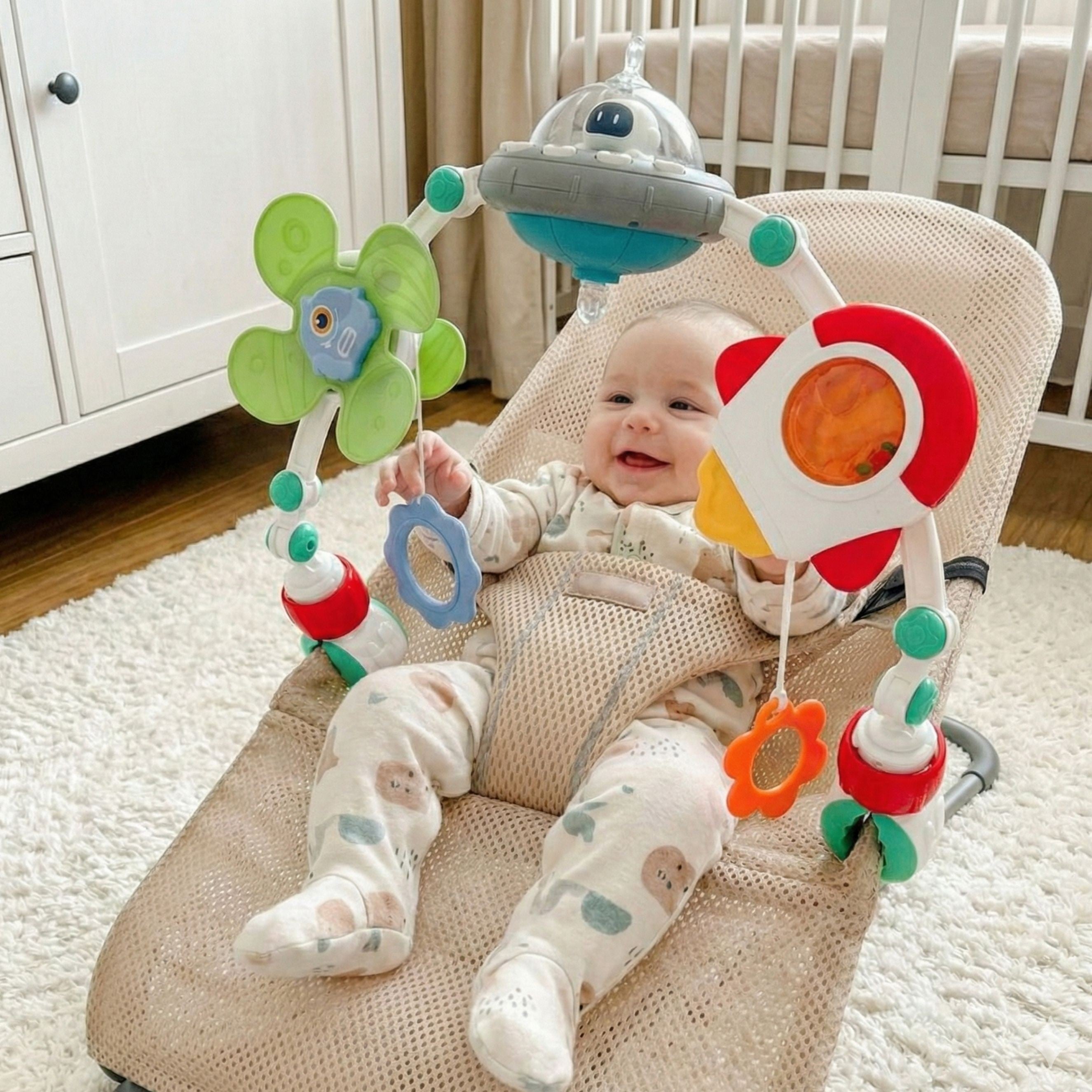 WOOPIE BABY Interaktywny Pałąk Łuk do Łóżeczka Grający Kołysanki