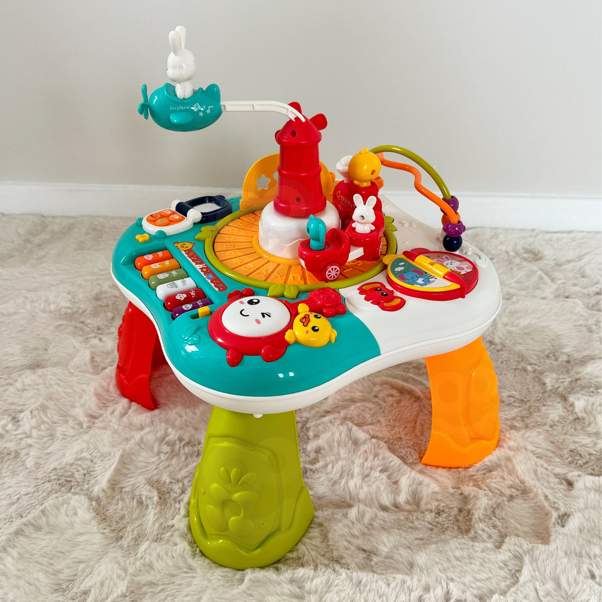 WOOPIE BABY Stolik Edukacyjny Interaktywny 2w1 Pianinko Dźwięki
