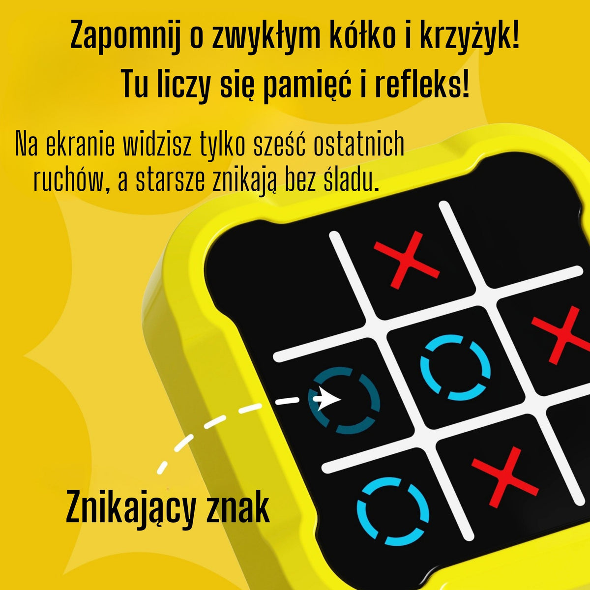 WOOPIE Gra Elektroniczna Kółko i Krzyżyk Logiczna Edukacyjna 4 Tryby Gry