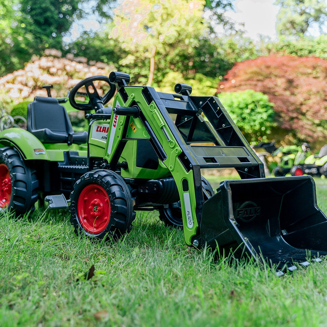 FALK Traktor na Pedały Claas Axos 330 z Koparką i Przyczepą 3-7 lat
