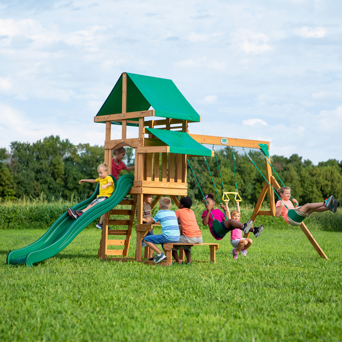 BACKYARD DISCOVERY Belmont Drewniany Plac Zabaw 6w1