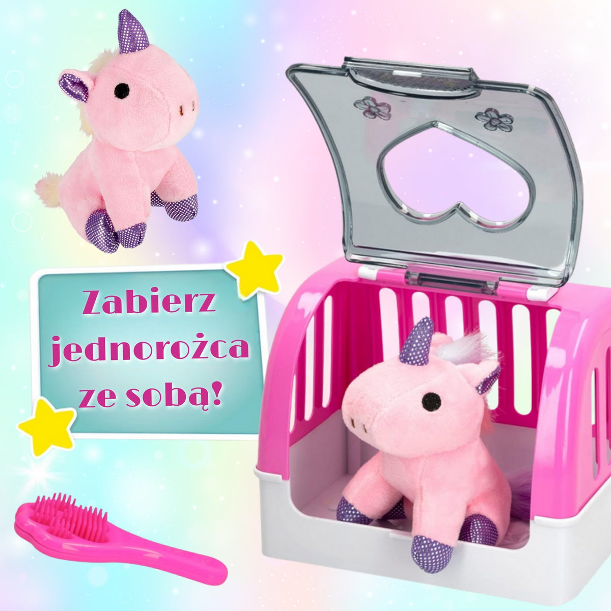 WOOPIE Transporter Domek dla Jednorożca Zestaw do Pielęgnacji