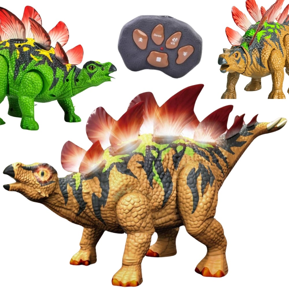 Woopie Dinozaur Zdalnie Sterowany RC Stegozaur Światło Dźwięk