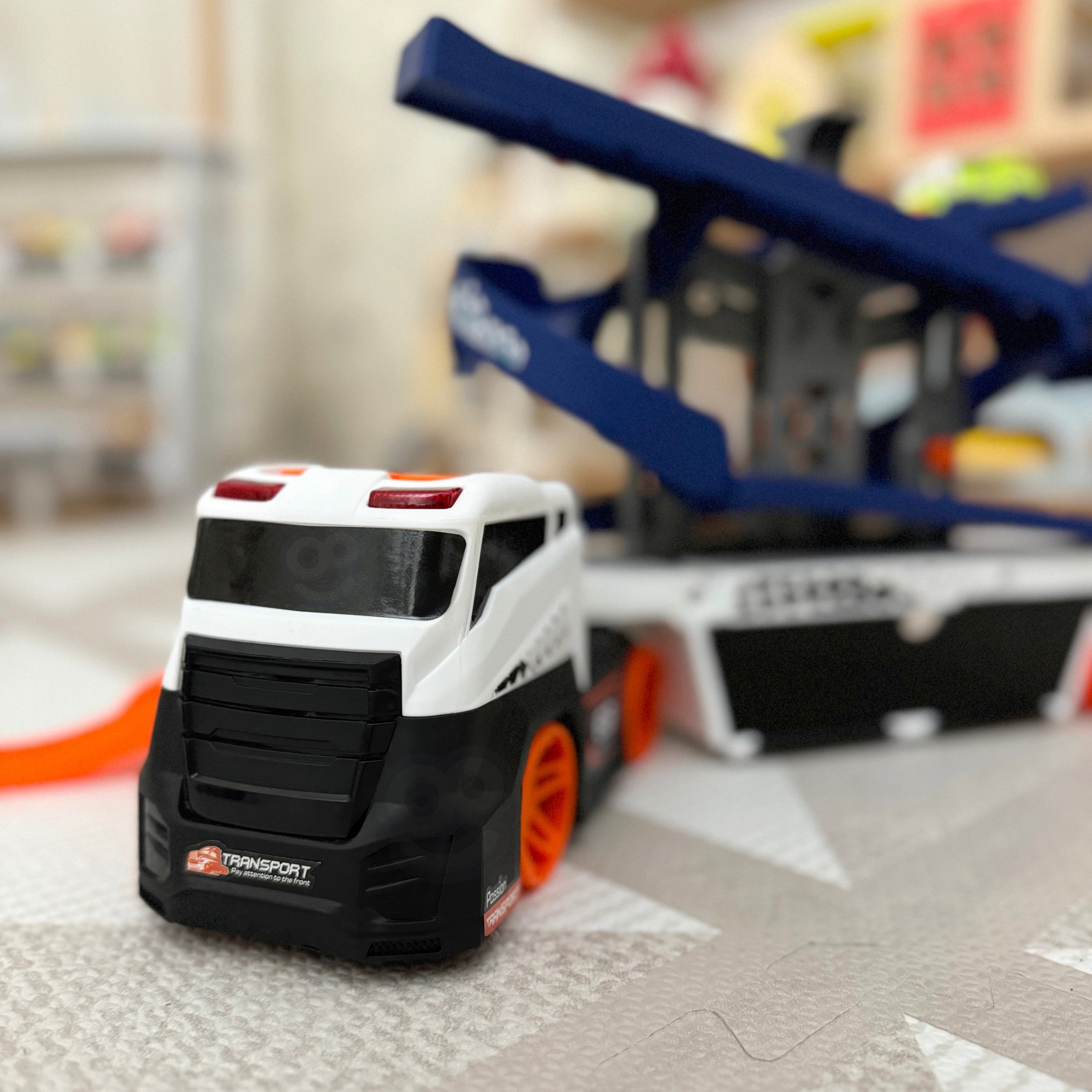 Woopie Parking Garaż Tor  Transporter Ciężarówka Tir Laweta Auta XL