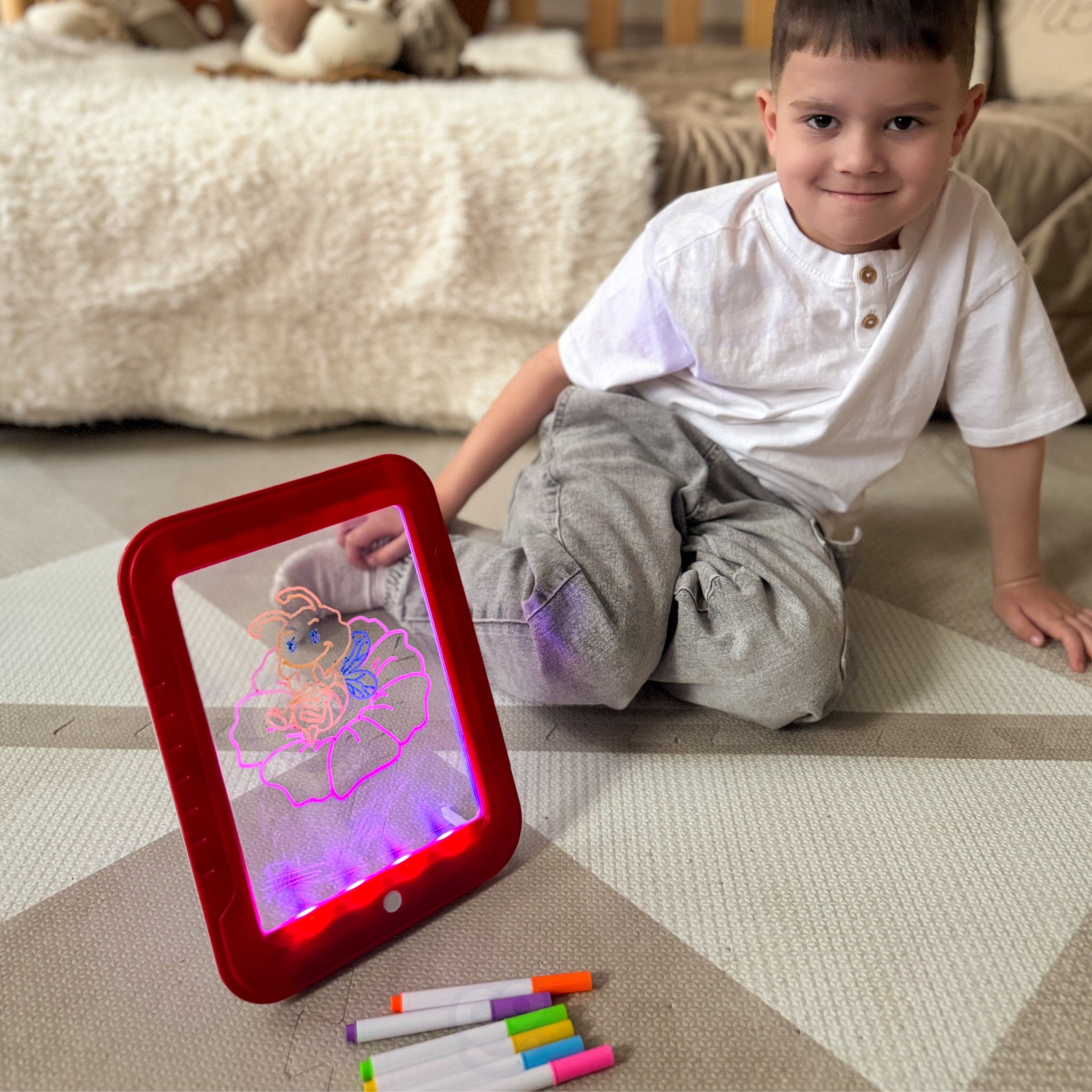 WOOPIE Magiczny Tablet Graficzny do Rysowania Neonowe Kolory