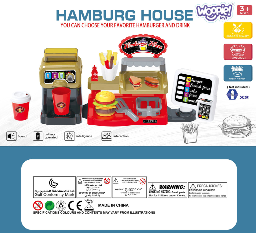 WOOPIE Fast Food XXL Sklep Restauracja Kasa + Dystrybutor Napojów