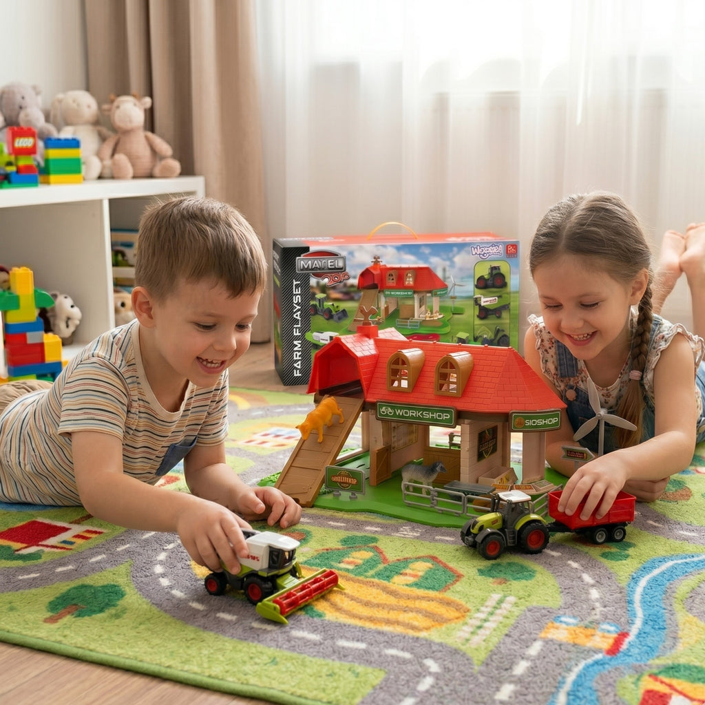 WOOPIE Zestaw Farma Zagroda Traktory + Figurki 42 el.
